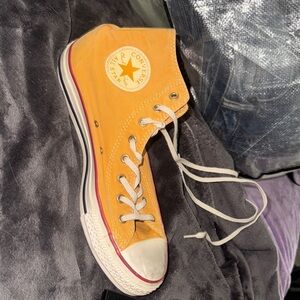 Converse High-Tops in Mustard Yellow